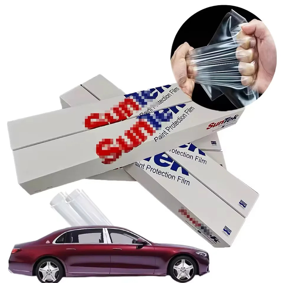 فيلم حماية طلاء السيارة الشفاف عالي الجودة والمضاد للخدش مقاس 1.52*15 متر PPF Suntek Quality Suntek Ppf TpU