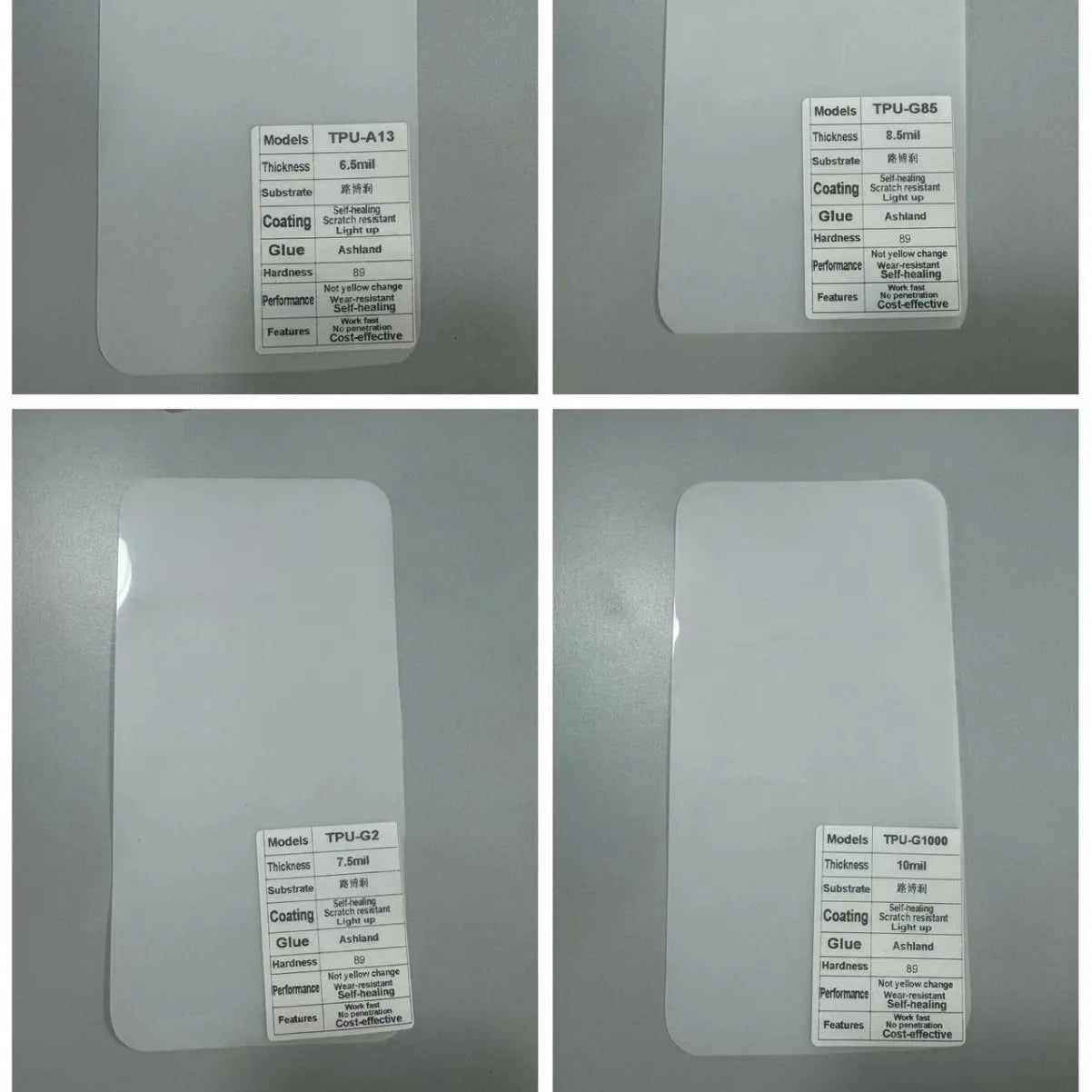 Llumar A4 Sample Wholesale TPU Transparent Car Wrap PPF Glossy Black & Matte Self-Healing with Free Template and Test Film