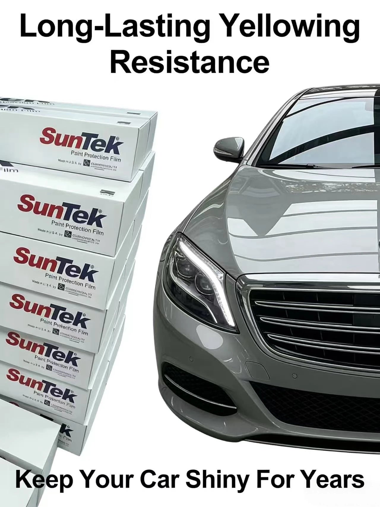 فيلم الحماية الشفاف الأصلي من Suntek Ultra الأمريكي، ضمان 10 سنوات، فائق اللمعان، فائق المقاومة للماء من Suntek-ppf