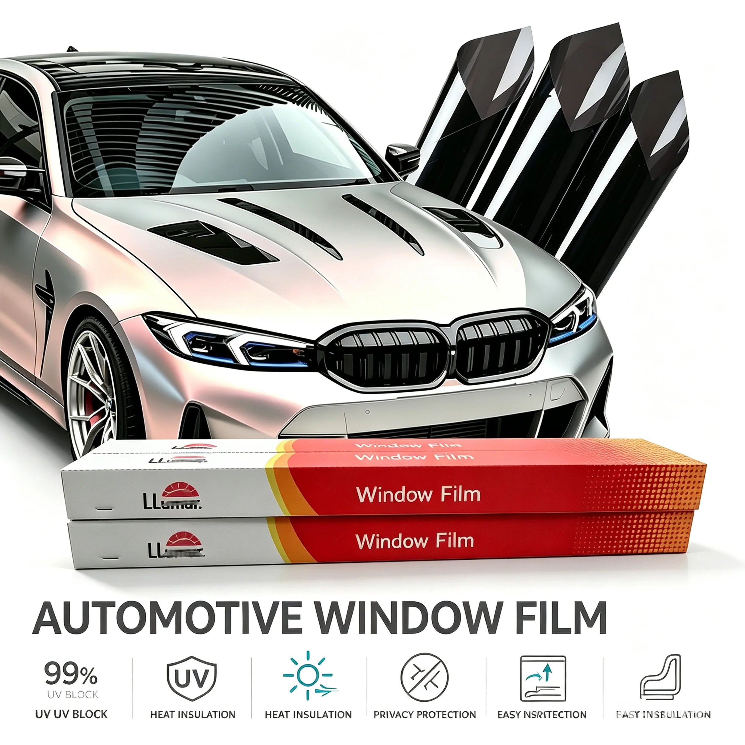 1.52*30M LLumar Solar Film 99% UV Protection Heat Insulation Self Healing Nano Ceramic Window Tint Roll Clear Vision VLT80%
