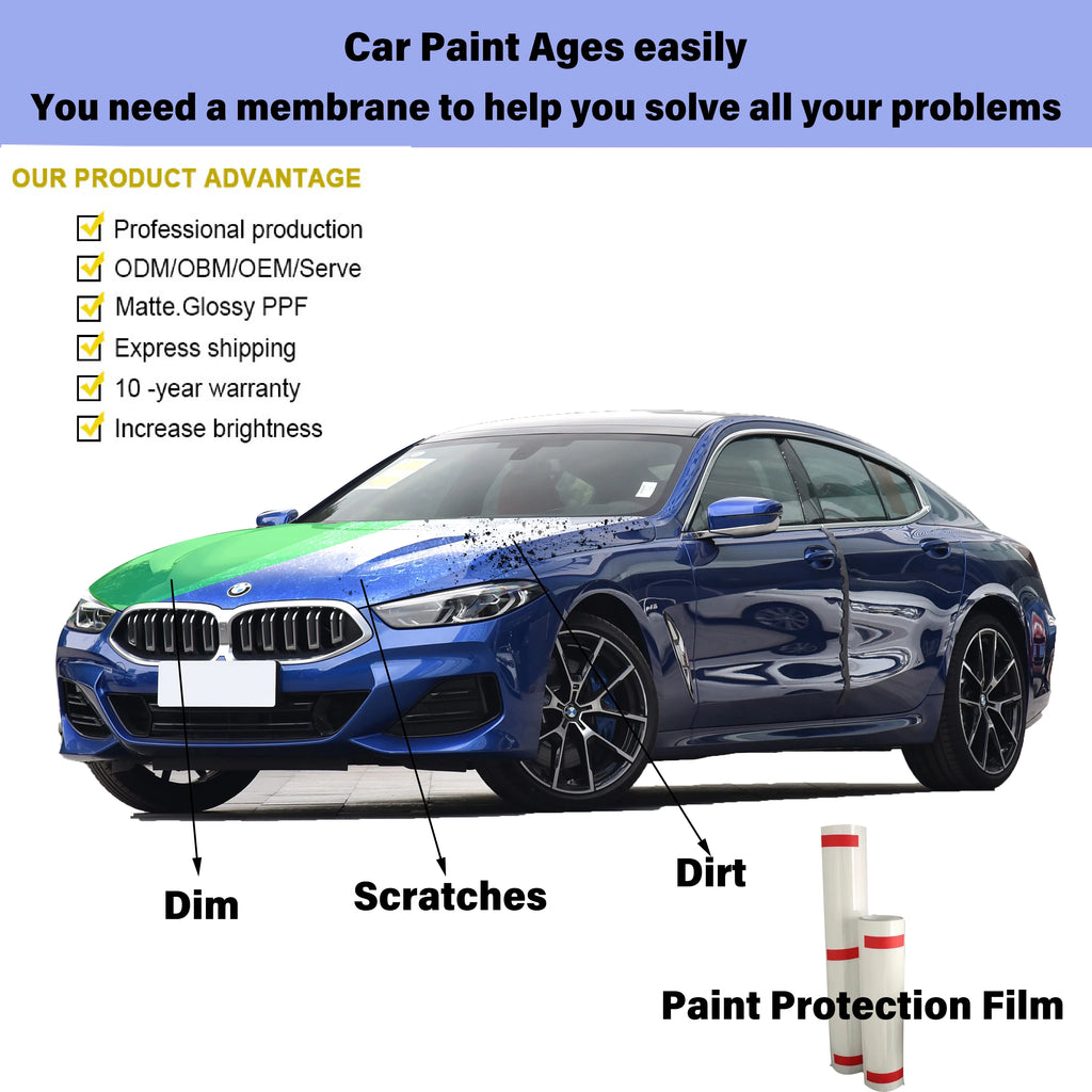 الولايات المتحدة الأمريكية Suntek Ultra Matte Black PPF ضمان 10 سنوات فائق الكاره للماء لامع وشفاف ومضاد للاصفرار وإصلاح ذاتي لأفلام Suntek