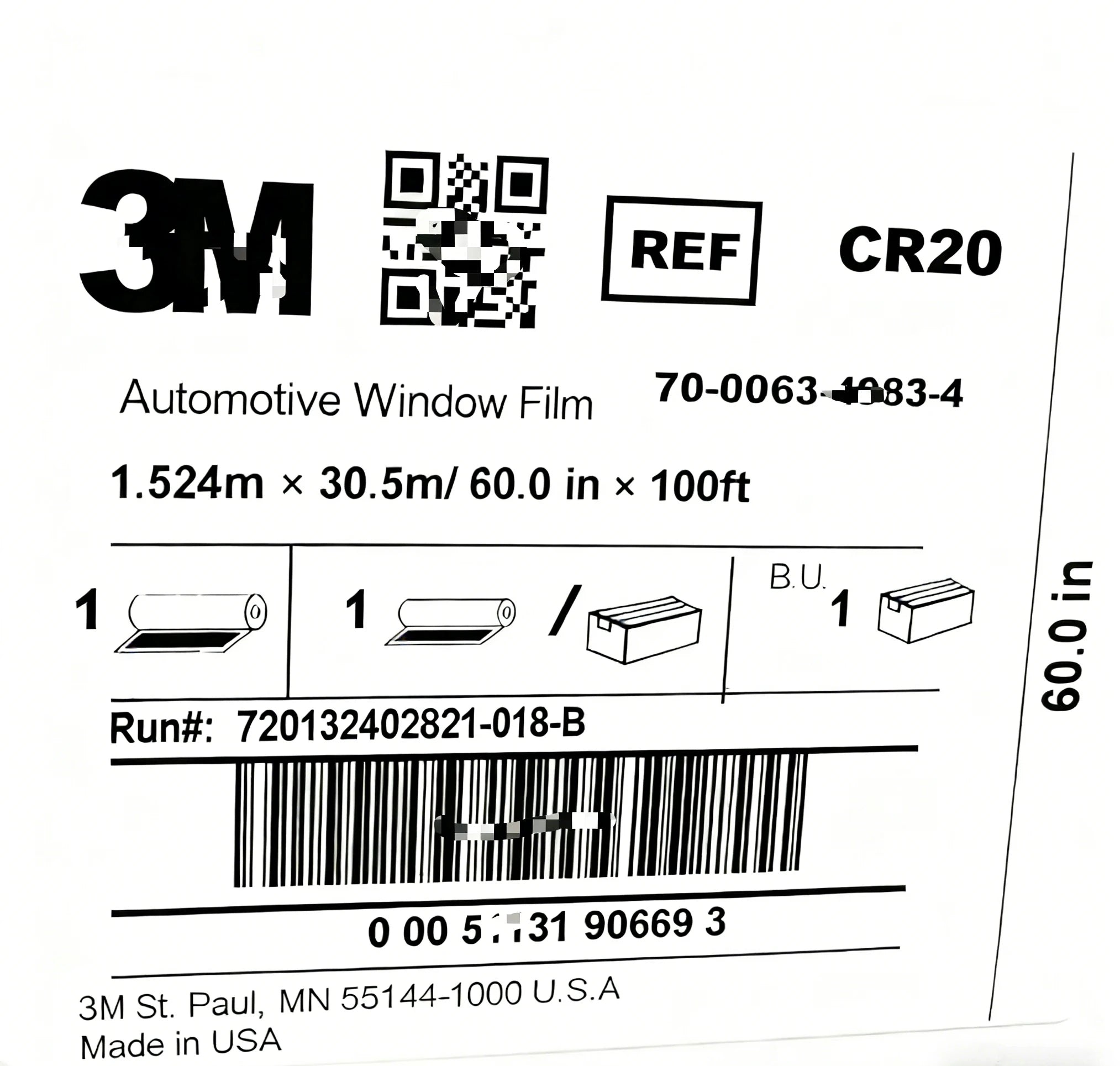 3M طبقة عازلة للحرارة عالية الجودة، طبقة عازلة للسيارات 30*1.52 متر، تظليل نوافذ احترافي للبيع بالجملة، طبقة 3m لاصقة لنوافذ السيارات
