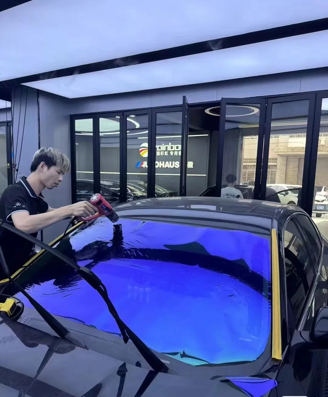 Sunset Red 20% VLT Nano Ceramic Anti Scratch UV Proof Self-Healing Purple Chameleon Window Film 1.52x30M Car Window Tint