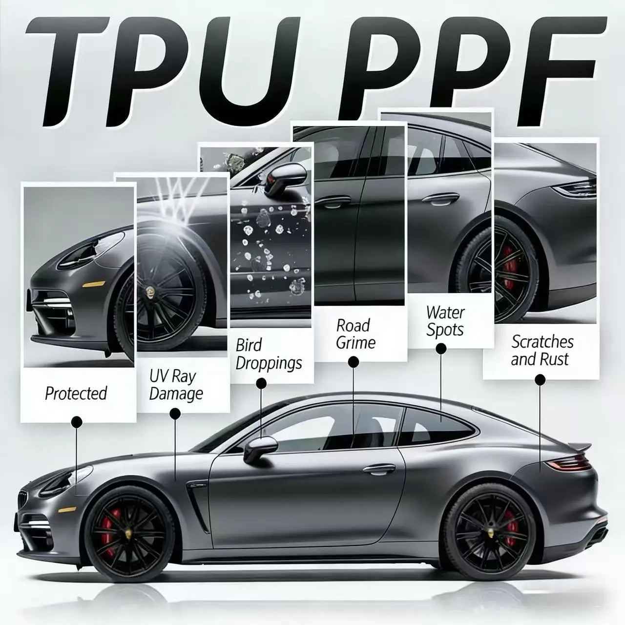 فيلم حماية الطلاء PPF الشفاف عالي اللمعان ذاتي الإصلاح ومقاوم للخدش من لومار G1 G2 TPU PPF بجودة أمريكية