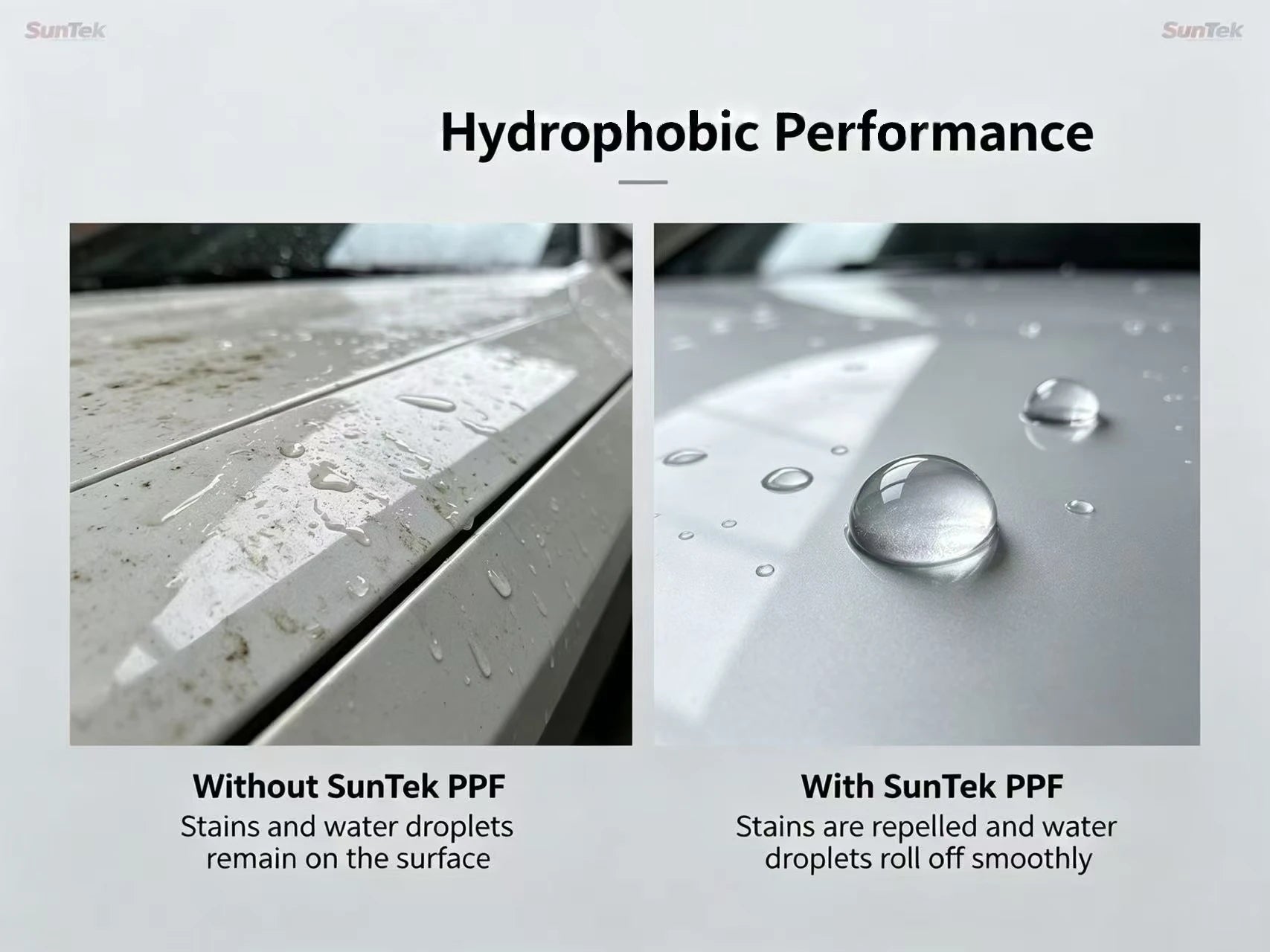Suntek PPF TPU 7.5mil Luxury Dual Protection HD Invisible Self-Healing Non-Yellowing 10-Year Warranty Car Paint Protection Film
