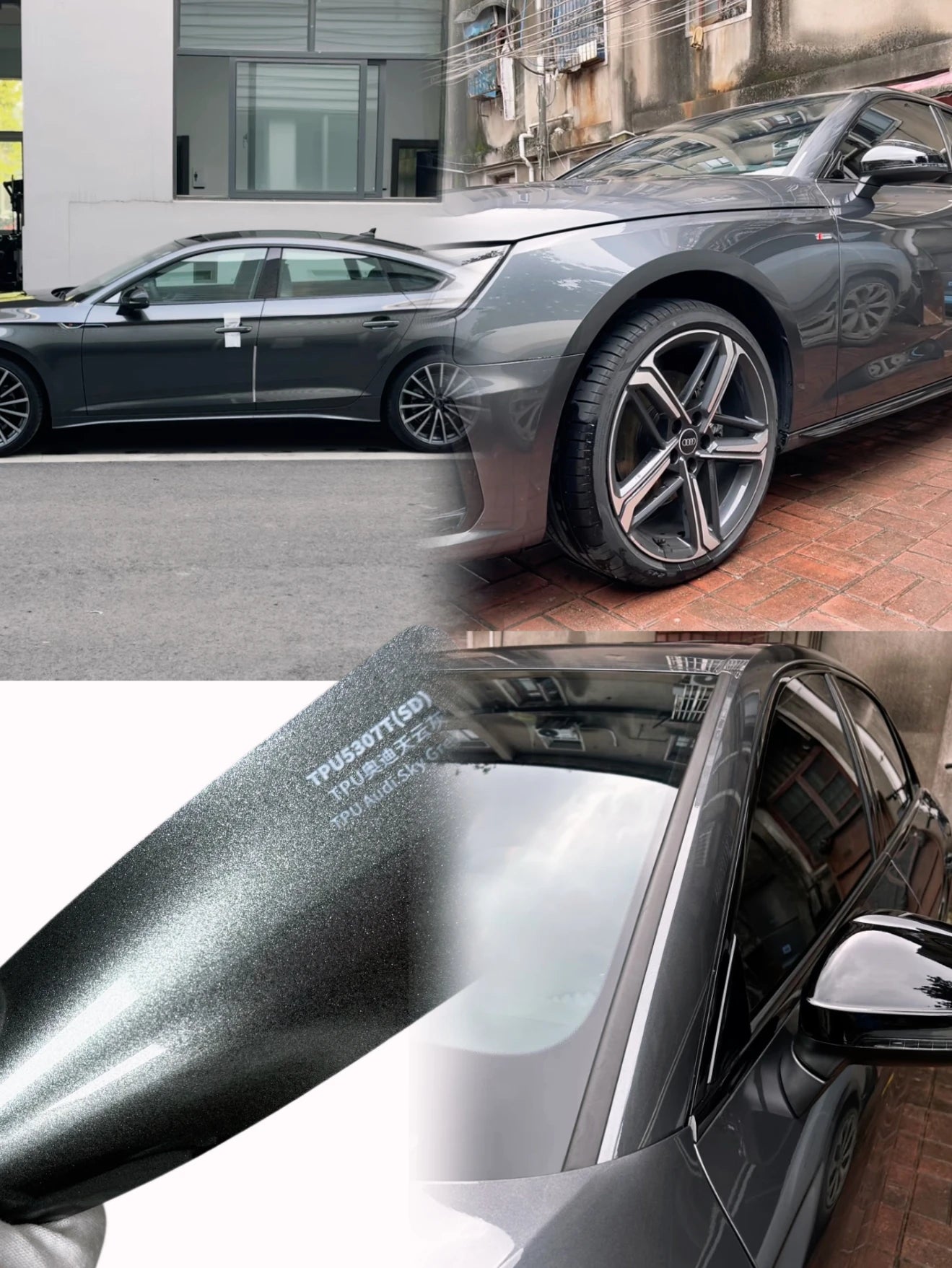 Llumar 1.52*16.5m CarWrapVinyl Film PaintProtectionFilm PPF Suntek ColorChanging Car Wrap Anti Yellowing TPU Audi Sky Grey
