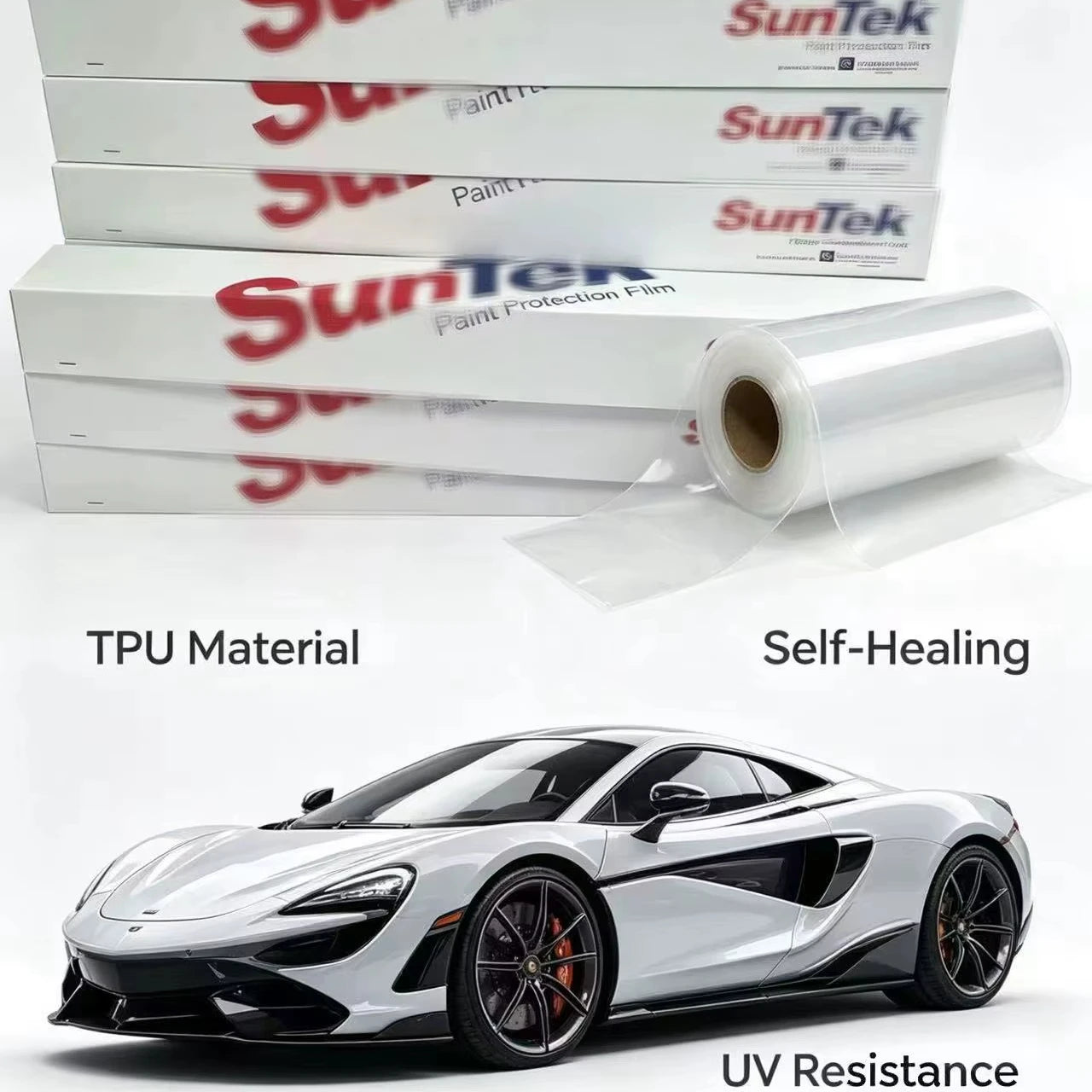 ملف حماية الشاشة SunTek 8Mil PPF TPU واقي شاشة ملفوف من الفينيل المزخرف للسيارات بالأشعة الزرقاء، إكسسوار لوضع الجسم، إكسسوار سيارة