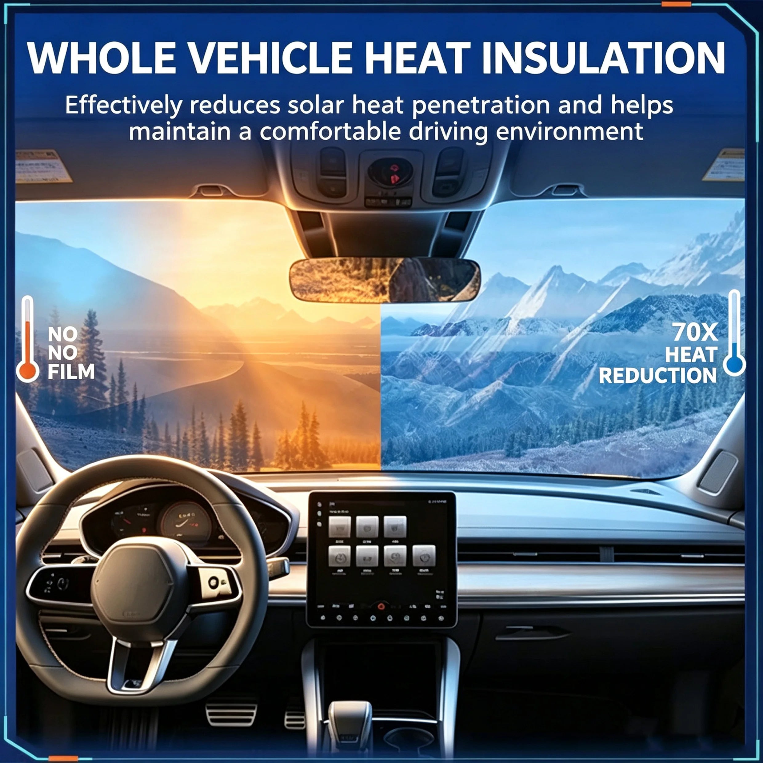 Top Quality 3M Prestige70 Ultra Hd 1.52*30M Heat Resistant Privacy Protection Nano Ceramic Window Solar Film Tint Film for Car