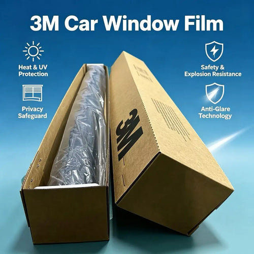 3M Nano Ceramic Window Tint Film, 99% UV Block, 97% IR Rejection, 05-75% VLT, 10-Year Warranty, CR20 Black PET Car Window Film