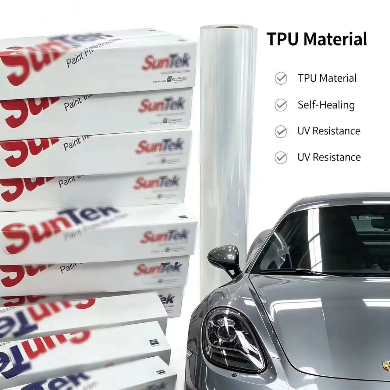 الولايات المتحدة الأمريكية Suntek Ultra PPF ضمان 10 سنوات فائق الكارهة للماء لامع شفاف مضاد للاصفرار ذاتي الشفاء لأفلام Suntek