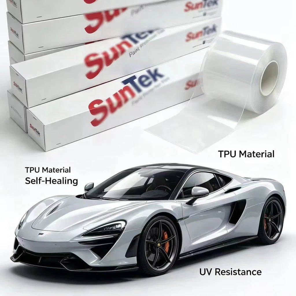 فيلم حماية طلاء السيارات PPF شديد اللمعان من Suntek Ultra Ppf بتقنية Reaction Cap للشفاء الذاتي ومقاومة الخدوش، من Lubrizol Suntek Ppf