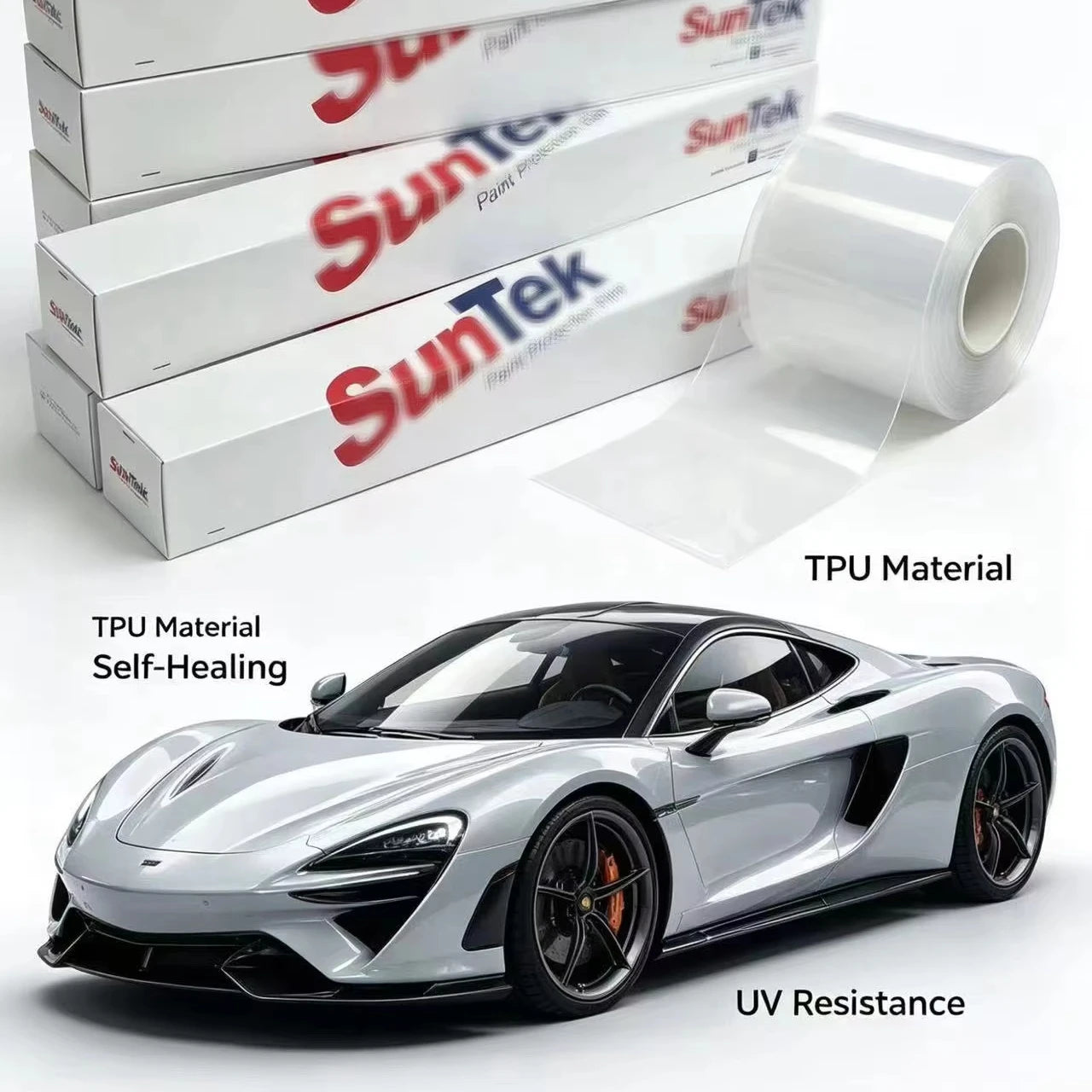 High Gloss Suntek Ultra Ppf Reaction Cap Self Healing Anti-Scratch Car Paint Protection Film PPF for Cars Lubrizol Suntek Ppf