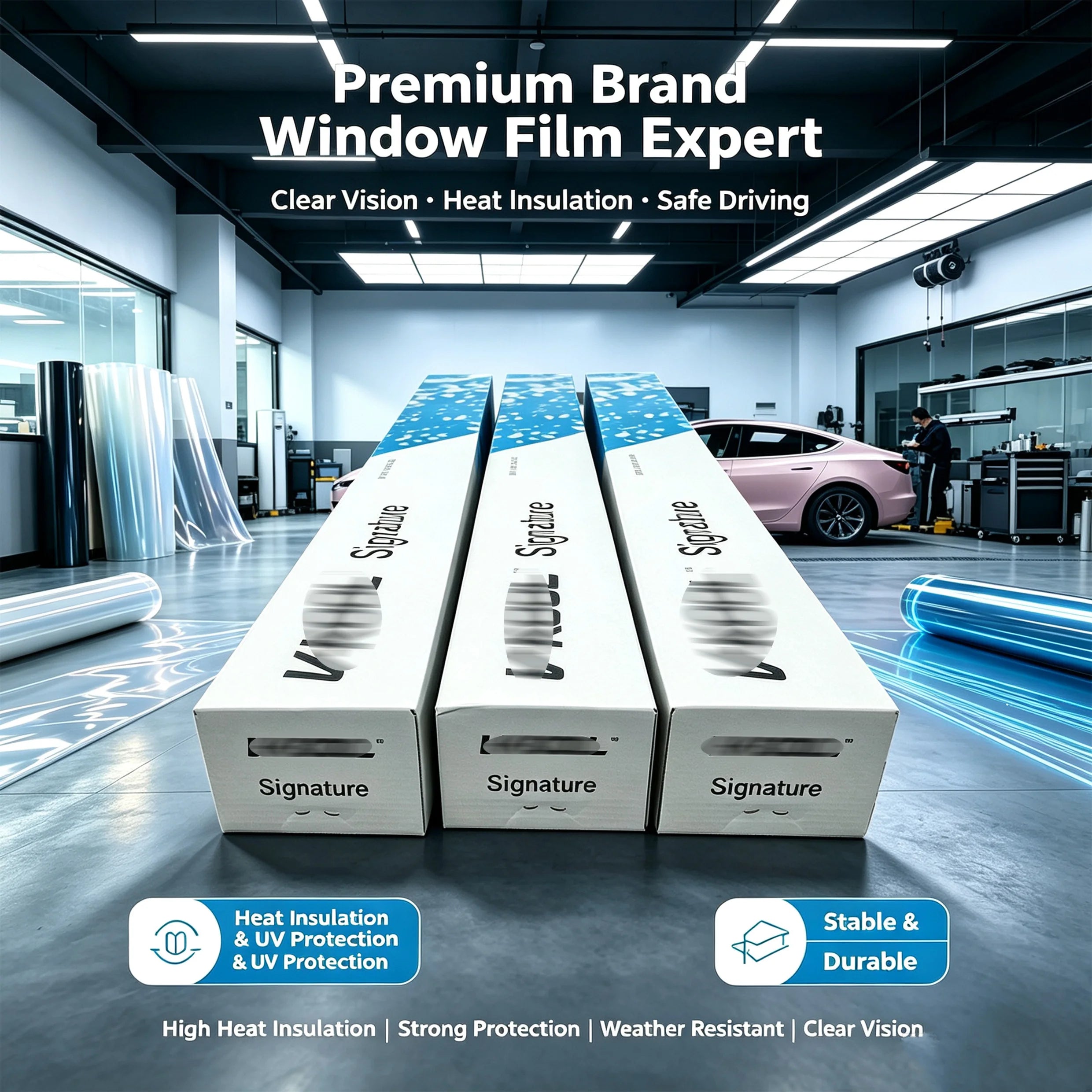 VKOOL K14 Nano Ceramic 99%UV Car Window Film VKool Solar Film 1.524x30M Roll IRR96% Heat Reduction Car Film PET Anti-yellow
