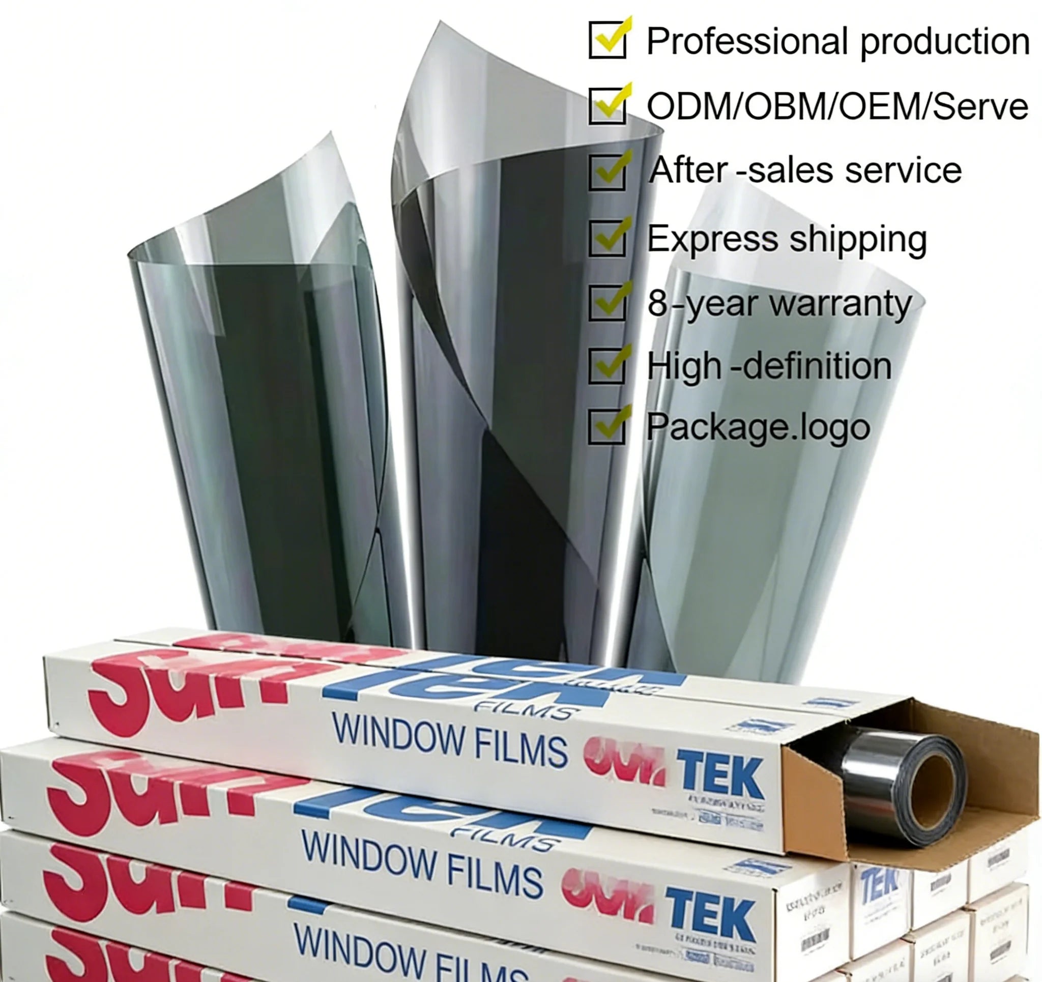 Suntek VLT 5% 15% 25% 70% 80% UV99% عازل حراري نانو سيراميك واقي شمسي لتبريد زجاج السيارة وحماية الخصوصية من فيلم الطاقة الشمسية