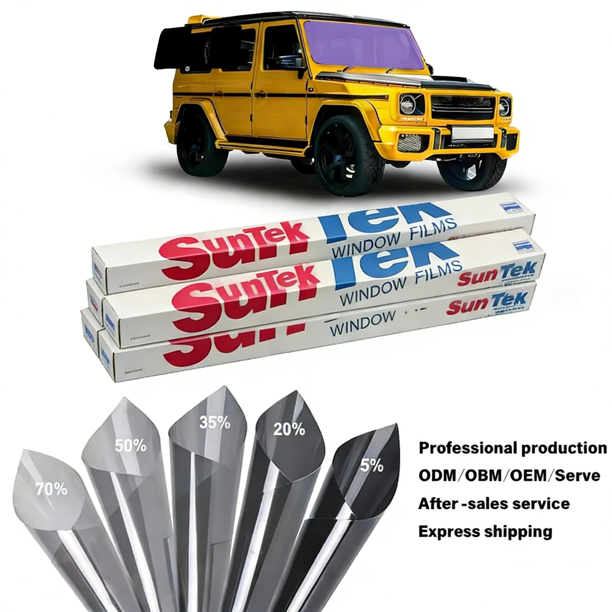شريط نافذة السيارة العازل للحرارة نانو سيراميك واقي من الشمس Suntek VLT 5%25%70%80% UV99% IRR99 لتبريد وحماية الخصوصية