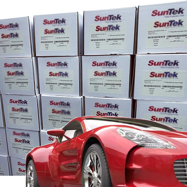 فيلم حماية طلاء Ppf عالي الجودة من Suntek مضاد للاصفرار بسعر جيد مقاس 1.52*15 متر بلمعان أسود غير لامع