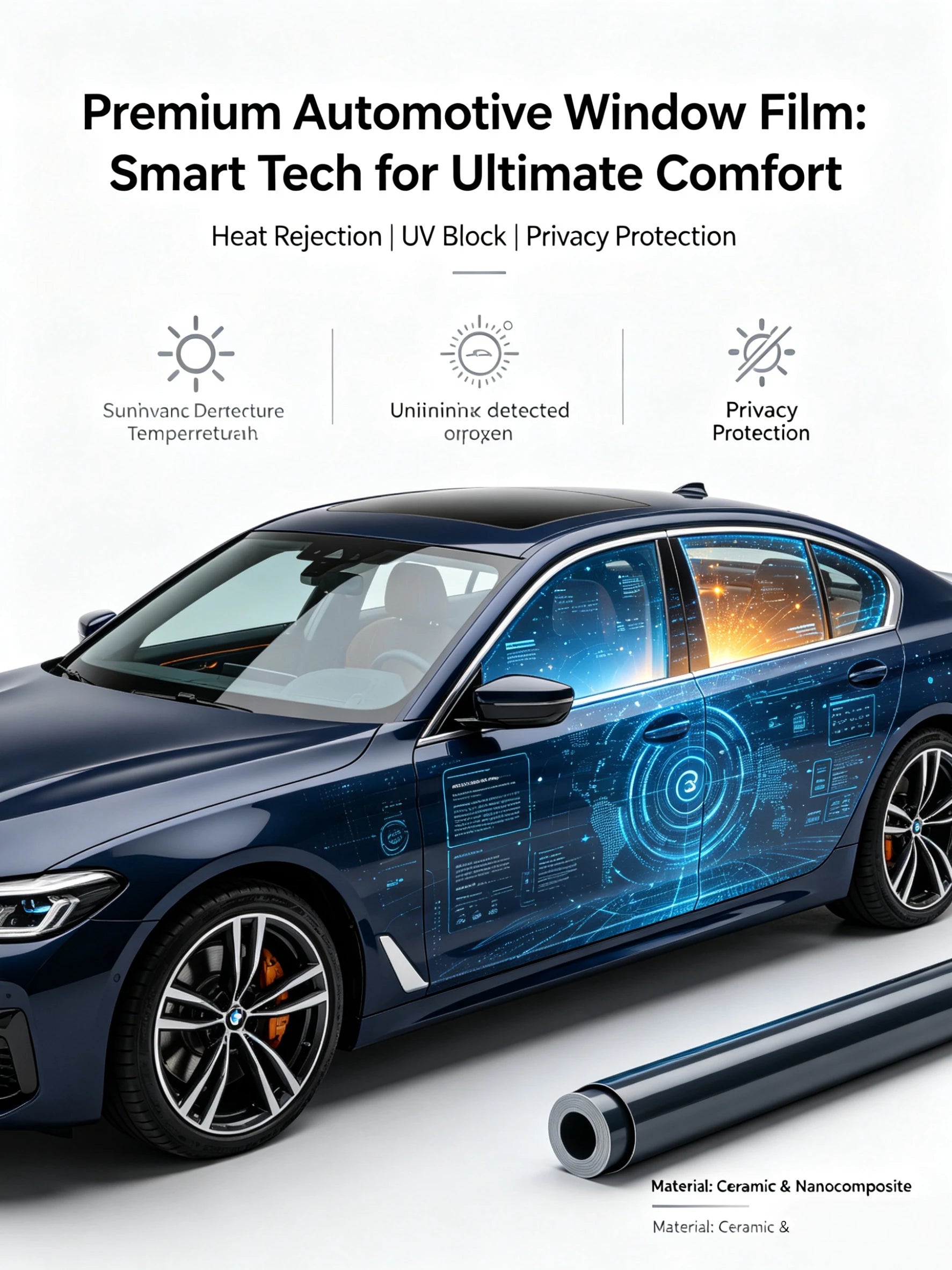 LLumar Brand ATR15 15%VLT Window Film Llumar Quality Nano Ceramic Car Solar/sun Control Tinting Glass Film Car Stickers