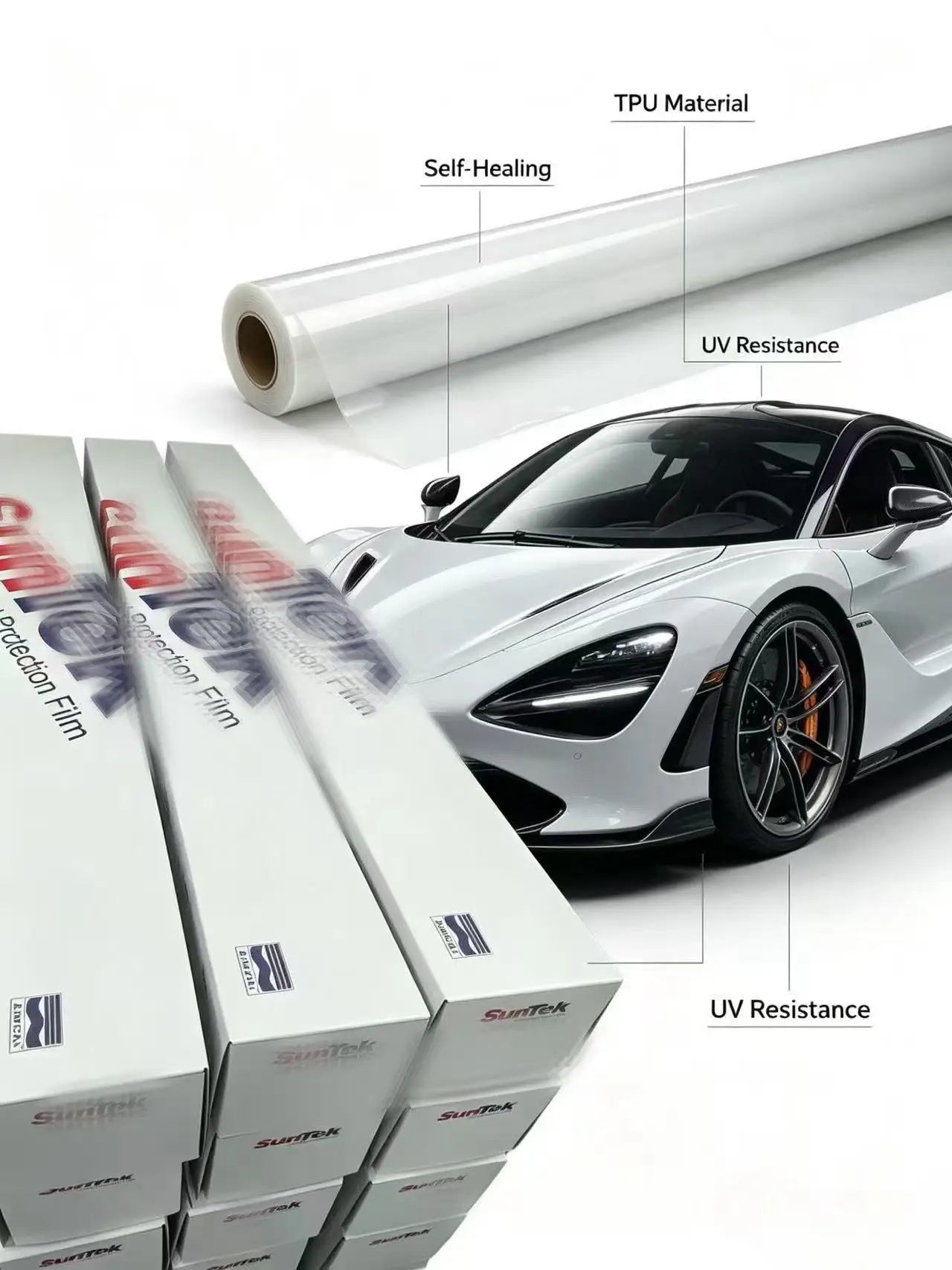 Suntek PPF 7.5mil 8.5mil Clear Car Film PPF Self Healing Car Paint Protection Film TPU PPF Car Tints Transparent Film